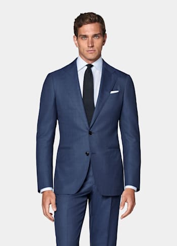 Mid Blue Tailored Fit Havana Suit