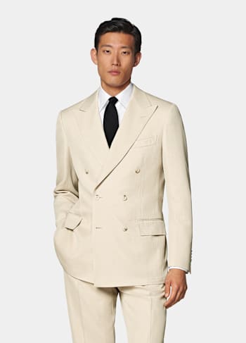 Sand Tailored Fit Milano Suit