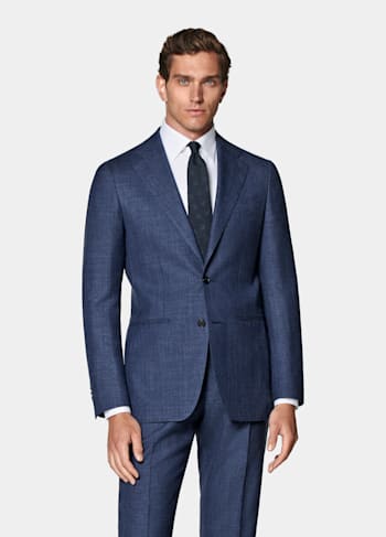 Mid Blue Tailored Fit Havana Suit