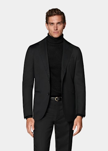 Traje Perennial Havana negro corte Tailored