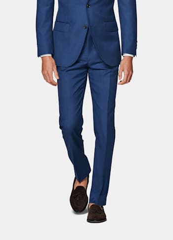 Pantalones de traje Brescia azul intermedio
