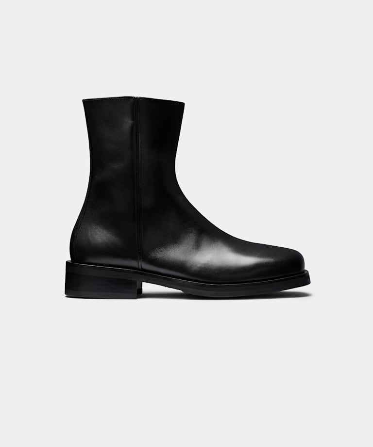 SUITSUPPLY Cuir Bottines noires