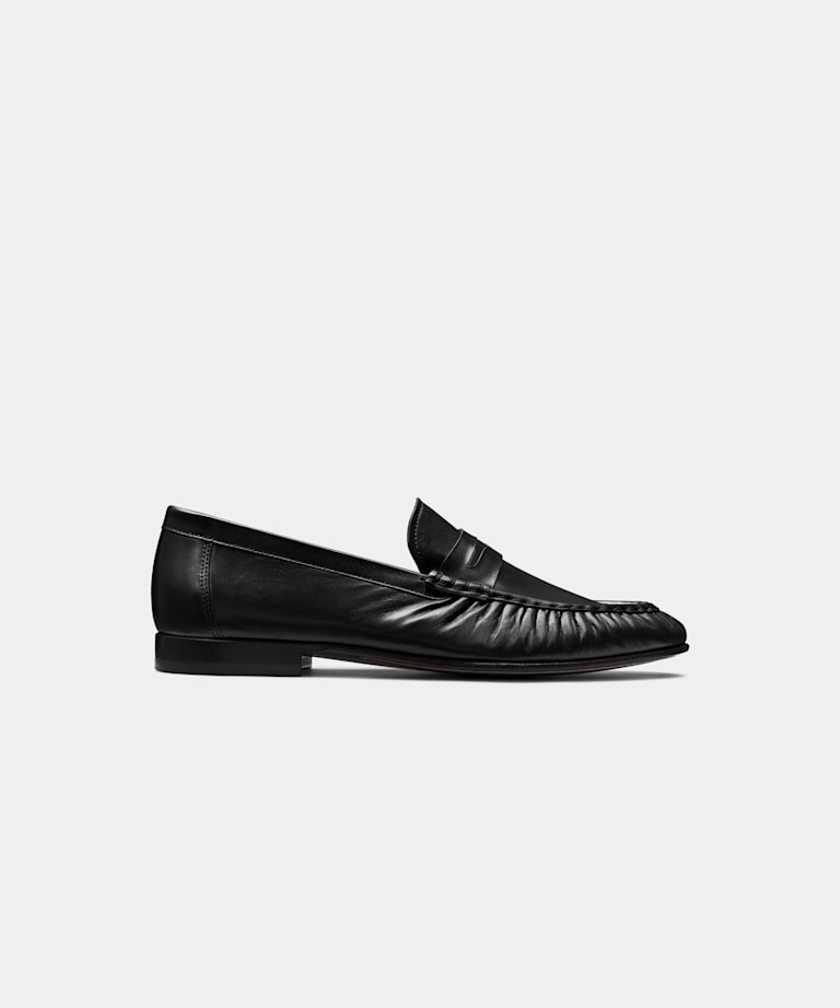 SUITSUPPLY Cuir Mocassins noirs