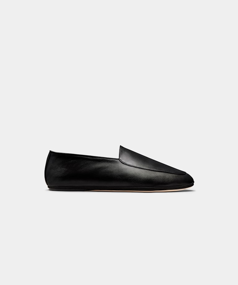 SUITSUPPLY Italian Calf Leather Black Loafer