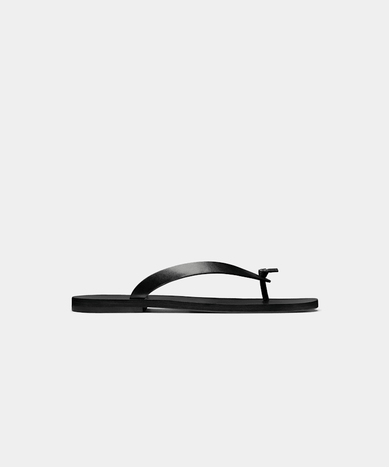 SUITSUPPLY Leather Black Slipper