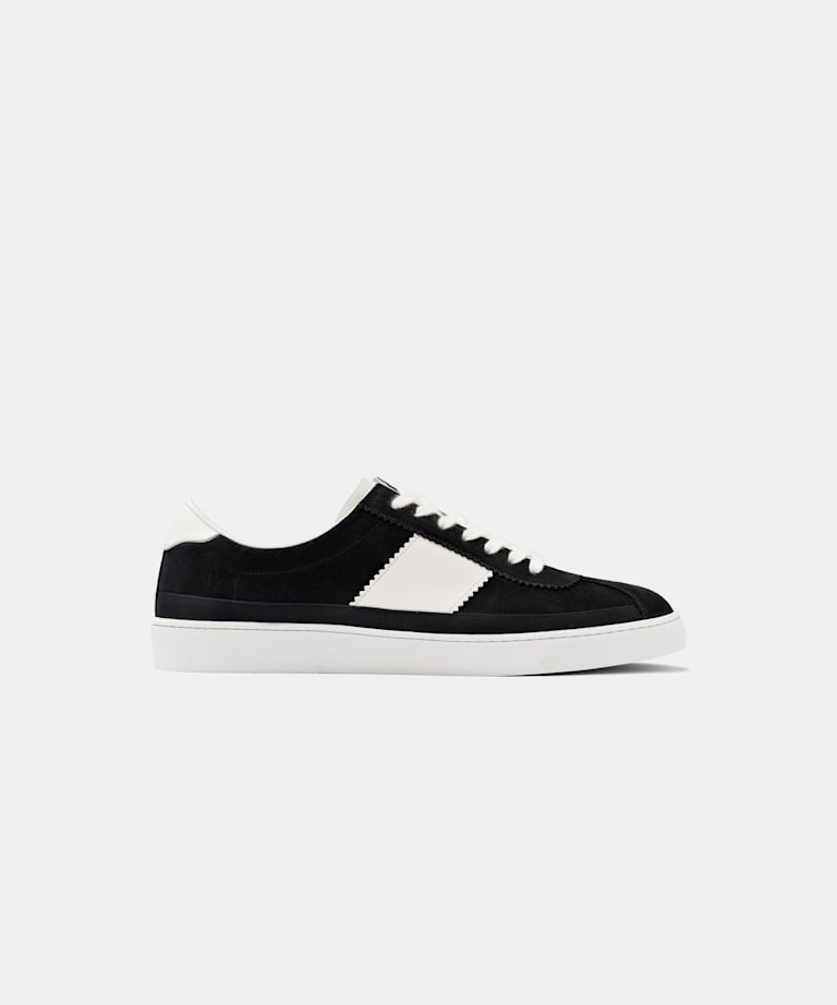 SUITSUPPLY Italian Calf Suede Black Sneaker