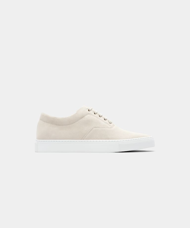 SUITSUPPLY Cuir de veau italien suédé Sneakers marron clair