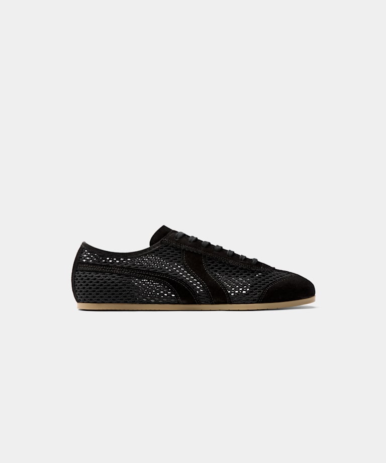SUITSUPPLY Mocka och mesh Svarta sneakers