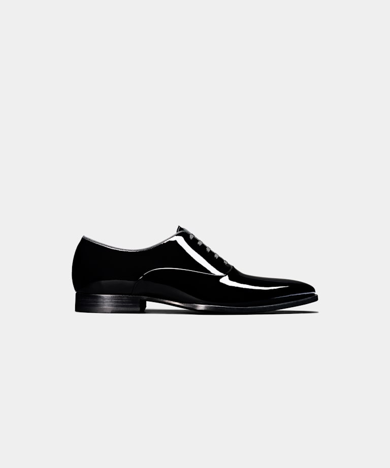 SUITSUPPLY Leather Black Tuxedo Oxford