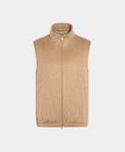 Mid Brown Zip Vest
