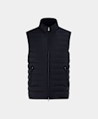 Navy Padded Down Zip Vest