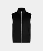 Black Padded Zip Vest