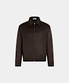 Dark Brown Bomber Jacket