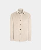 Light Taupe Relaxed Overshirt Jacket