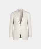 Sand Herringbone Relaxed Fit Roma Blazer