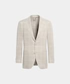 Blazer Roma coupe Relaxed taupe clair à carreaux