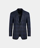 Blazer Havana coupe Tailored bleu marine à carreaux