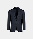 Navy Checked Tailored Fit Havana Blazer
