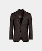 Brown Checked Tailored Fit Havana Blazer