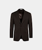 Dark Brown Tailored Fit Milano Suit Jacket