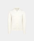 Off-White Long Sleeve Polo Cardigan