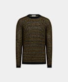 Mid Yellow Striped Crewneck
