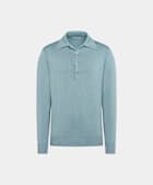 Light Blue Long Sleeve Polo