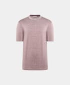 Dark Pink Short Sleeve Crewneck