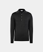 Dark Grey Long Sleeve Polo
