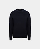 Navy Ribbed Crewneck