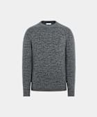 Mid Grey Ribbed Crewneck