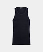 Navy Ribbed Tank Top