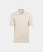 Sand Ribbed Polo