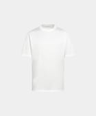 T-shirt a girocollo color panna