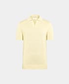 Yellow Buttonless Polo