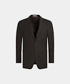 Dark Brown Three-Piece Tailored Fit Havana Suit