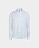 Chemise coupe ajustée bleu clair à rayures