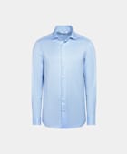 Light Blue Twill Tailored Fit Shirt