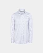 Navy Striped Twill Tailored Fit Shirt