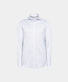 White Striped Twill Tailored Fit Shirt