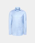 Light Blue Houndstooth Houndstooth Tailored Fit Shirt