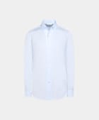 Camicia azzurra tailored fit con colletto classico in un pezzo unico