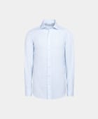 Light Blue Striped Tailored Fit Shirt
