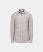 Brown Striped Tailored Fit Shirt