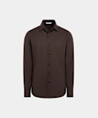 Brown Tailored Fit Shirt