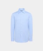 Blue Striped Point Collar Shirt