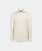 Light Brown Striped Linen Shirt