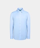 Light Blue Striped Classic Collar Shirt