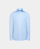 Chemise en coton bleu clair