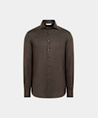 Dark Brown Linen Shirt